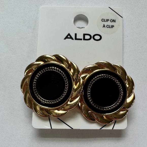 Aldo Jewelry - Aldo Gold and Black Clip-On Earrings